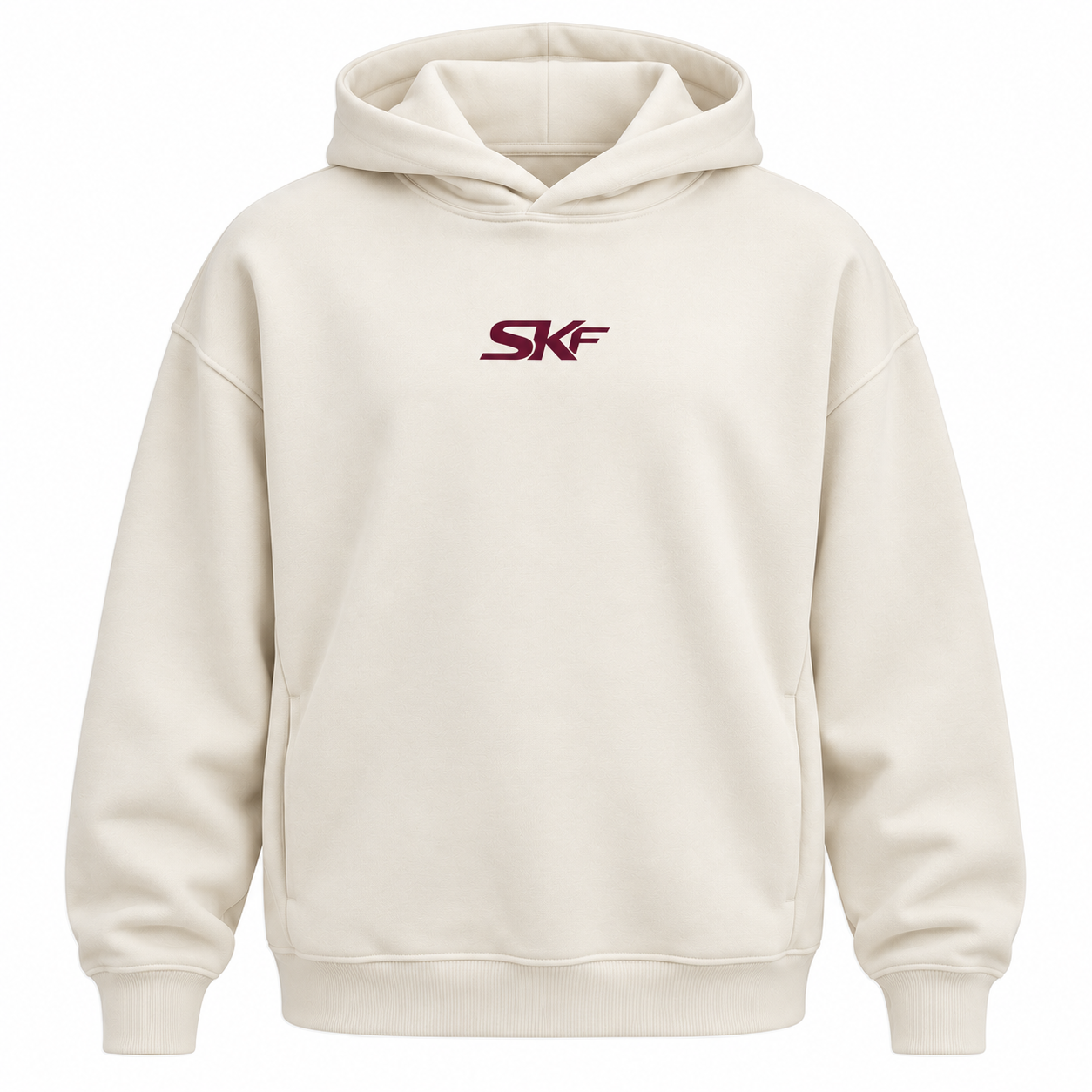 Sudadera marfil con logo SKF-1